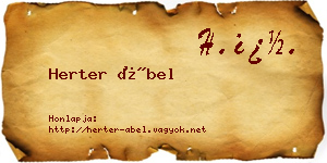Herter Ábel névjegykártya
